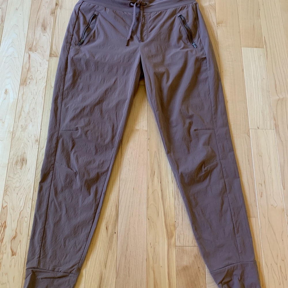 Athleta Taupe Brown Drawstring Joggers